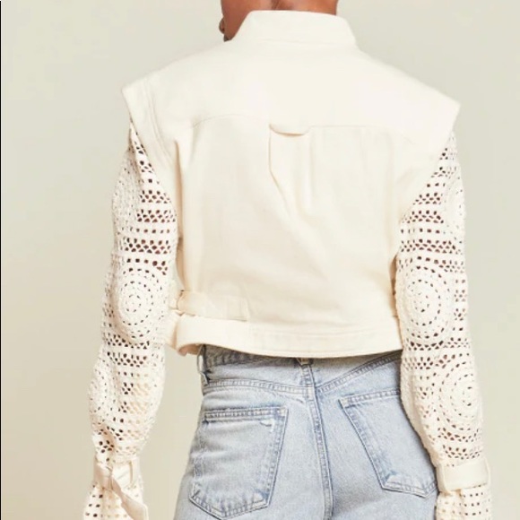 Veronica Beard Aylin crochet sleeve jacket - Picture 4 of 6